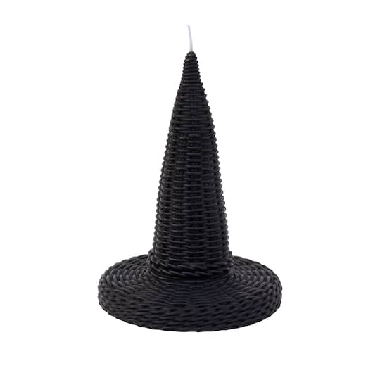 6" Black Witch Hat Unscented Candle by Ashland®